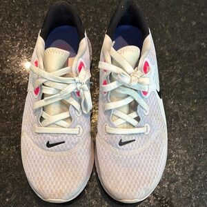 Nike White and Pink Athletic Shoes